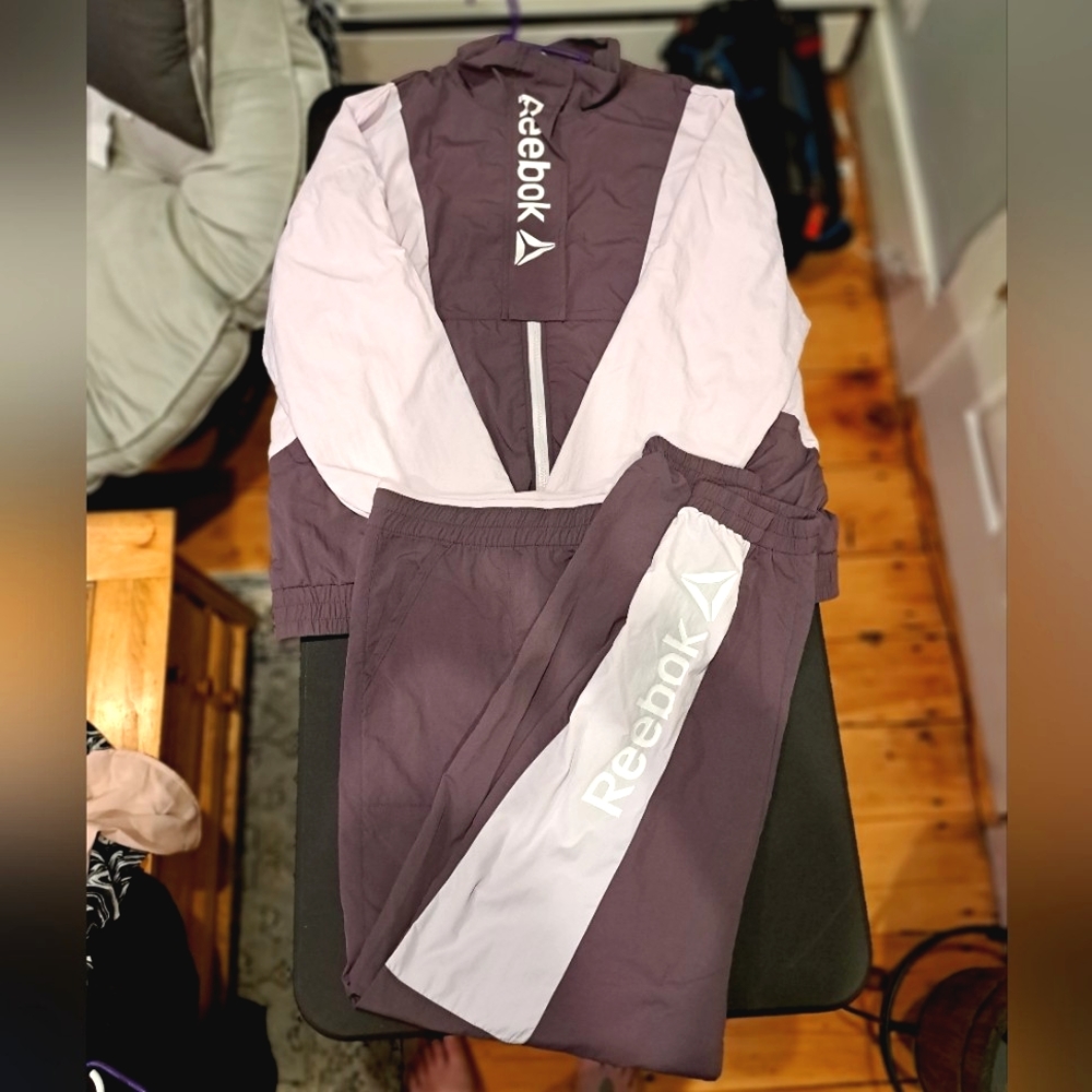 Womans Reebok windbreaker suit. (Colors aren't showing up well)